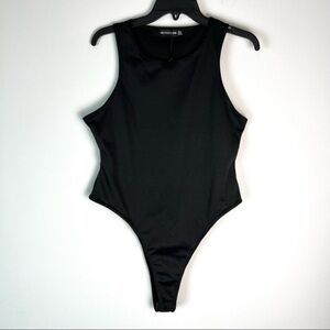 Pretty little thing womens black snap one piece bodysuit size 12